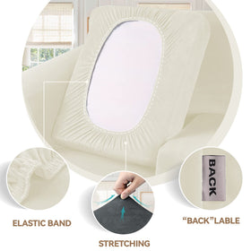 WEERRW plush velvet stretch fit protects upholstery from spills.