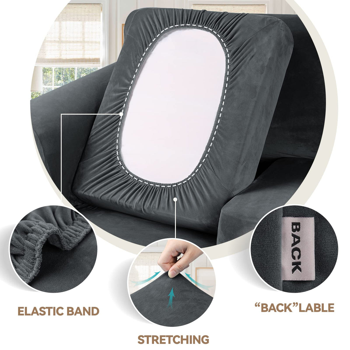 WEERRW velvet cover easy to install, quick fit