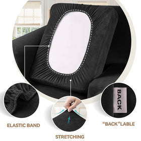 WEERRW velvet cover close-up highlights soft texture and durable stretch