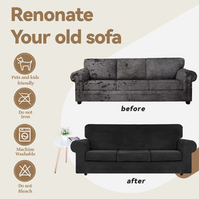 WEERRW washable slipcover demonstrated for easy care after family activities
