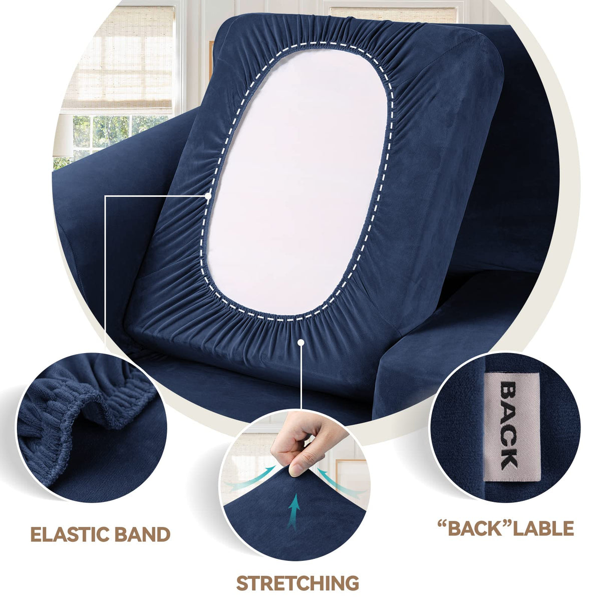 WEERRW washable velvet couch cover offers easy care and quick refresh.