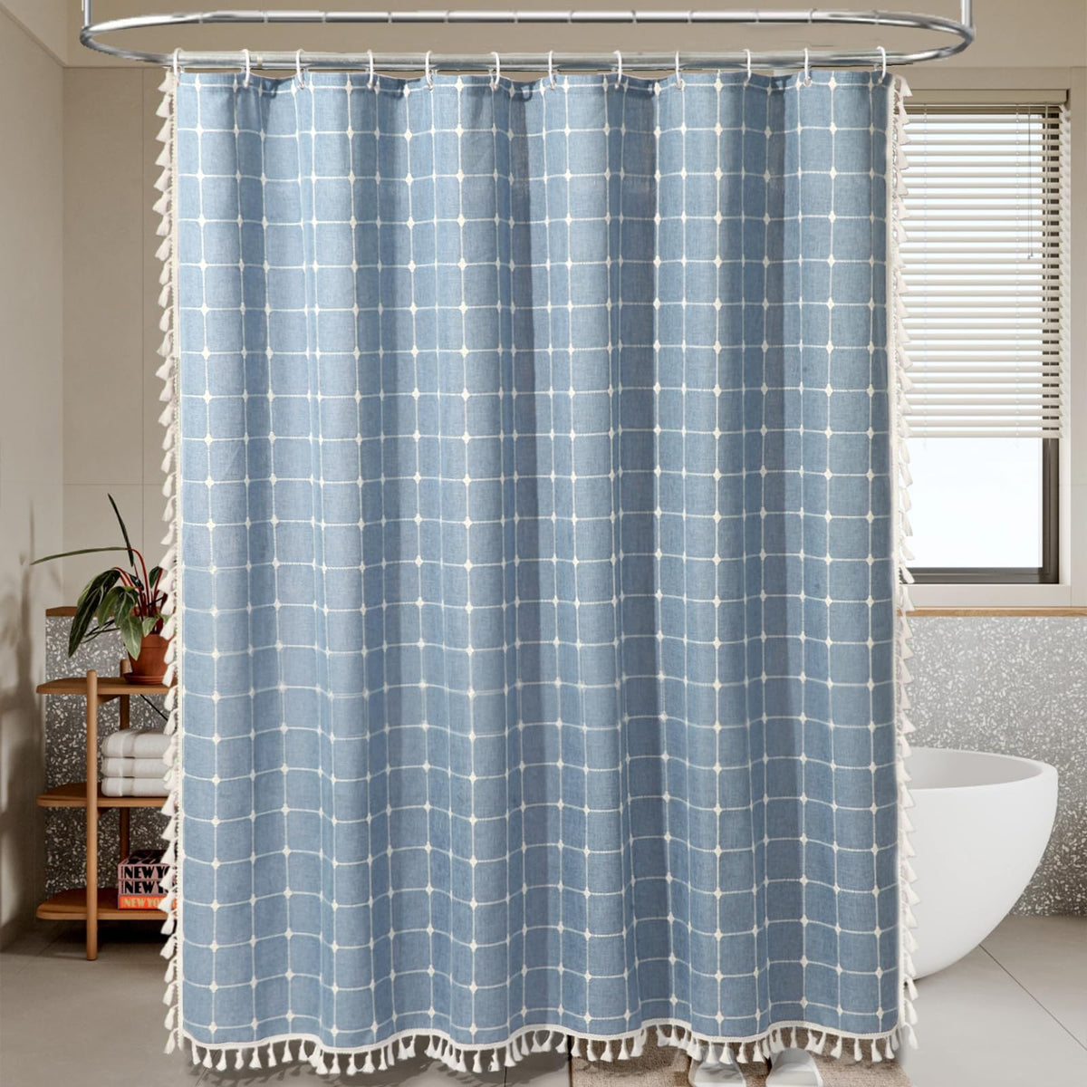 WEGOMA boho curtain wide coverage keeps water at bay during showers.