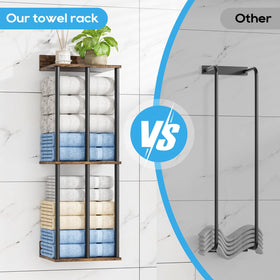 WeGXY Towel Rack rust-resistant finish withstands bathroom humidity.