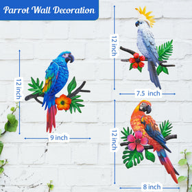 Weibefee garden parrot wall art brightens porches and balconies