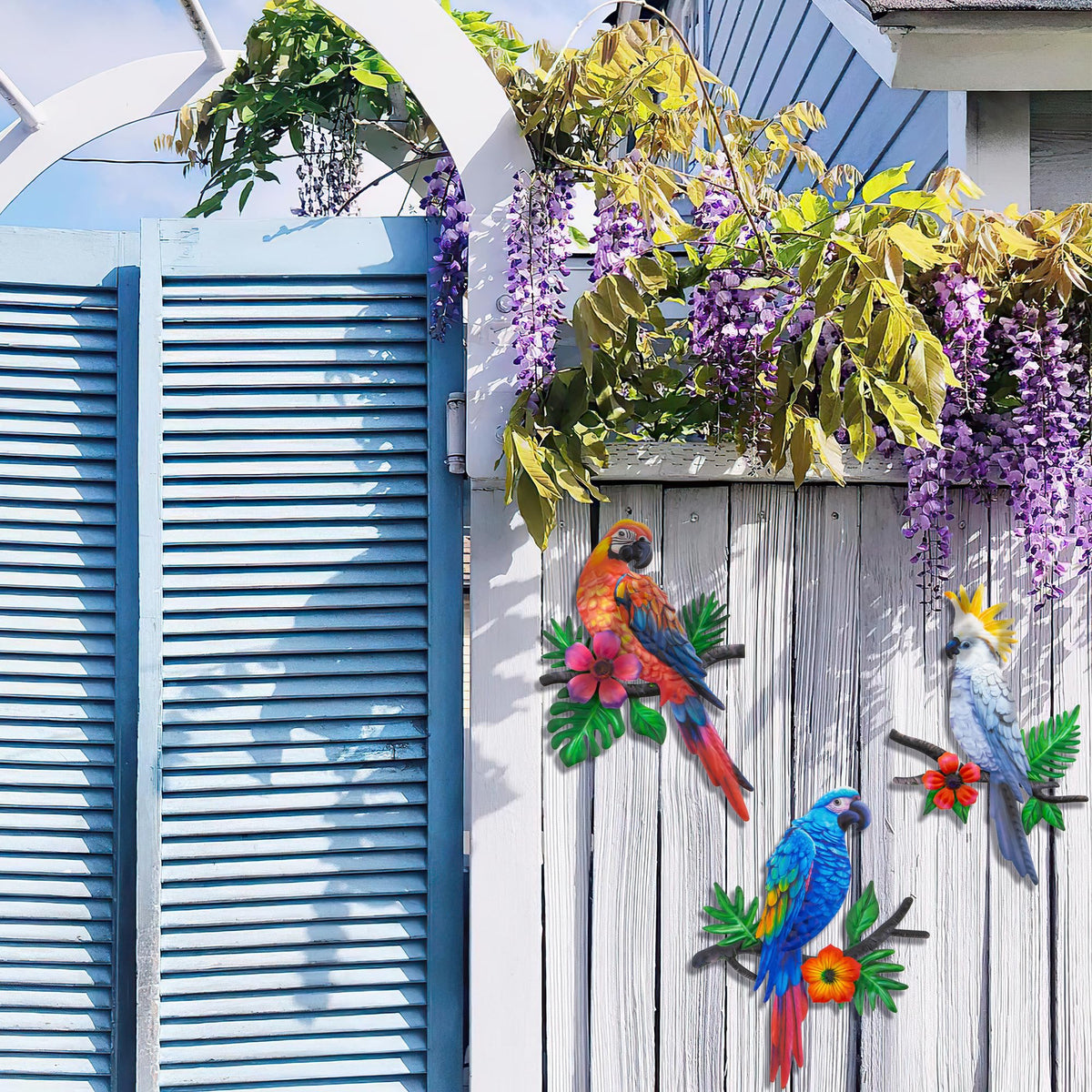 Weibefee hand-painted parrot art adds lively depth and fade-resistant color
