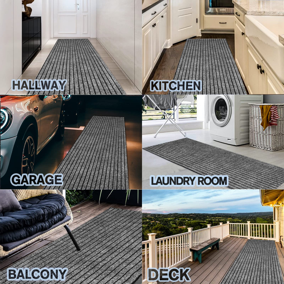 Weidear entryway rug, quick-clean and quick-dry for busy homes