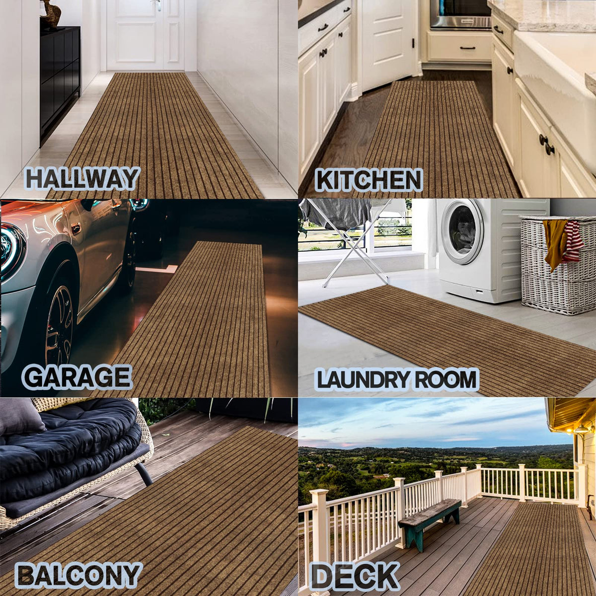 Weidear low-profile rug sits neatly under furniture and doors.