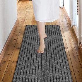 Weidear stripe pattern rug, durable hallway runner for high-traffic entrances