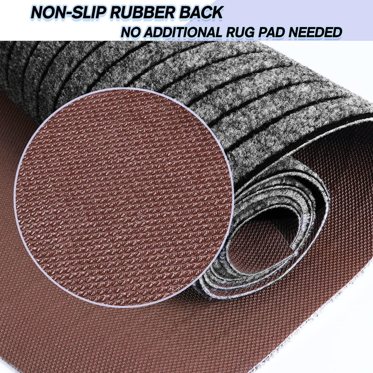 Weidear texture close-up rug, shows dense fibers and reliable footing