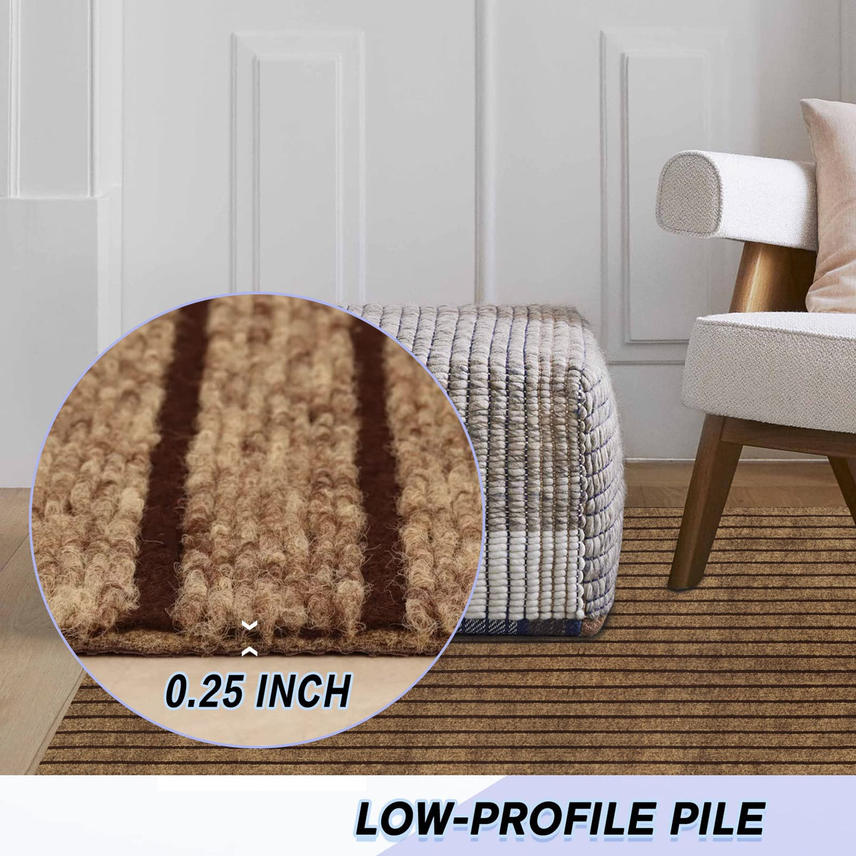 Weidear waterproof kitchen rug protects floors and cleans up easily.