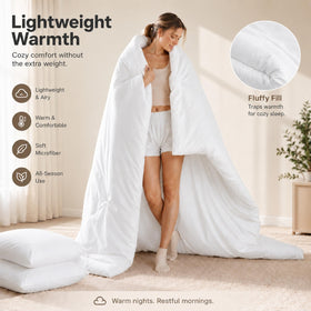 Weigelia bedding packaging vacuum-sealed for compact storage and quick fluffiness.
