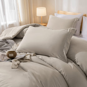 Weigelia boho bedroom setup with oatmeal tones shows versatile styling options.