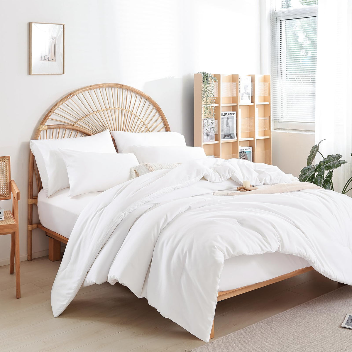 Weigelia comforter in vacuum pack demonstrates compact packaging for shipping.