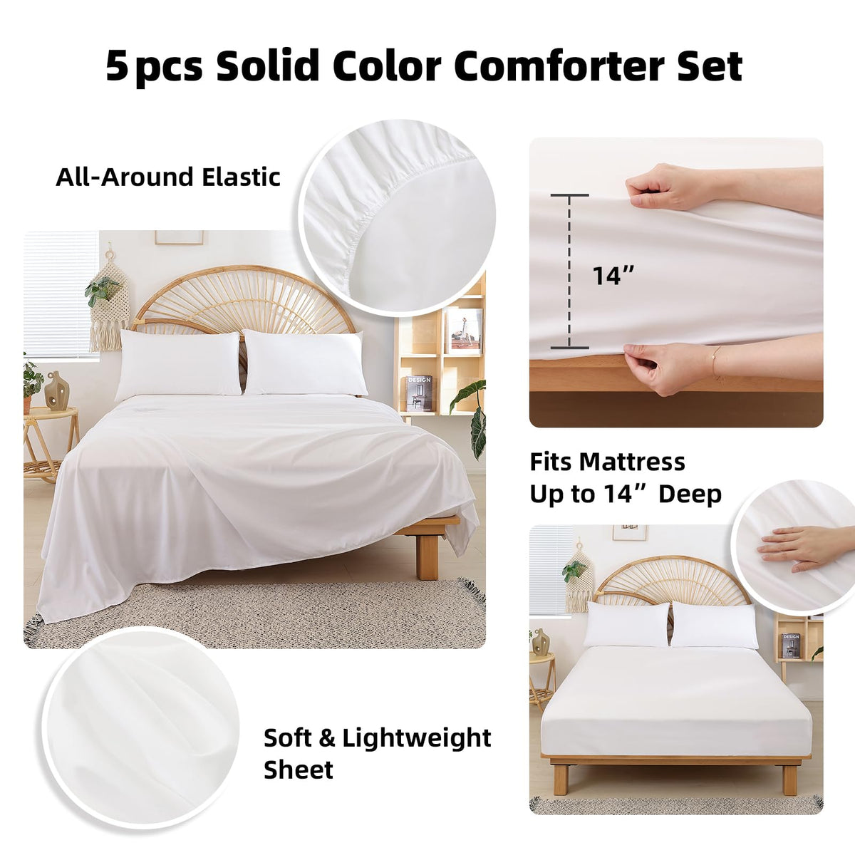Weigelia white flat sheet provides a smooth surface for comfortable sleep.