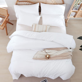 Weigelia white pillowcase 20x26 highlights a clean, easy-care design.