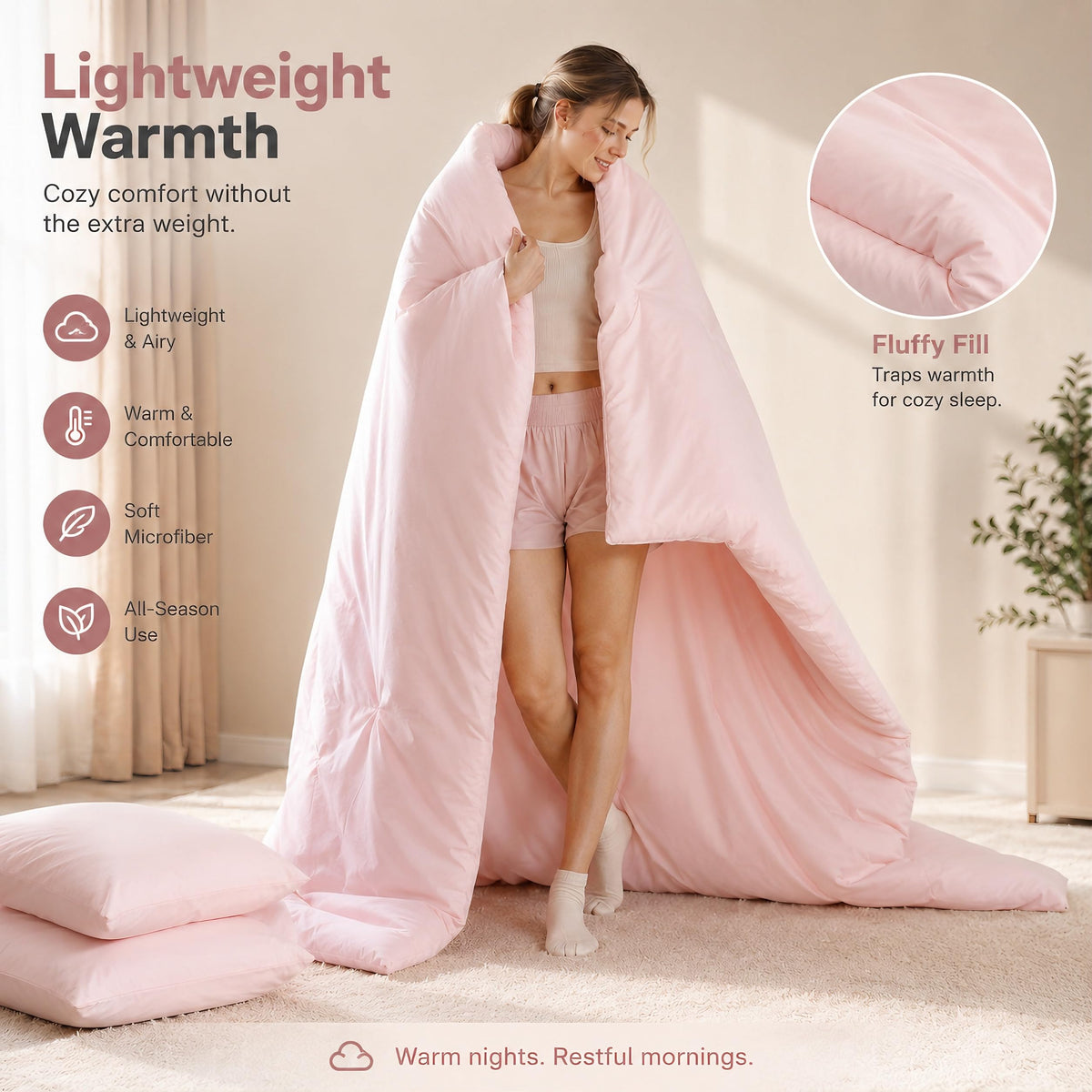 Weigelia soft microfiber feel, lightweight comfort for everyday use.
