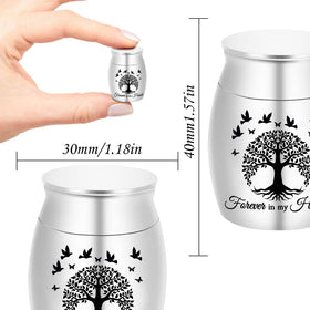 Weikui Jewelry mini urns inside view show compact memorial container.