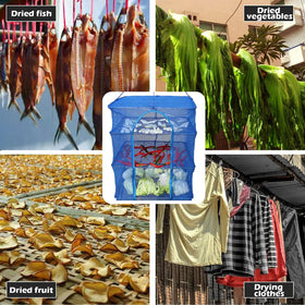 WEISGJA foldable drying net with zipper opening for easy setup
