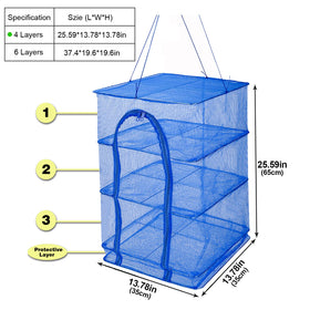 WEISGJA large 25.59x13.78x13.78 in drying net saves space