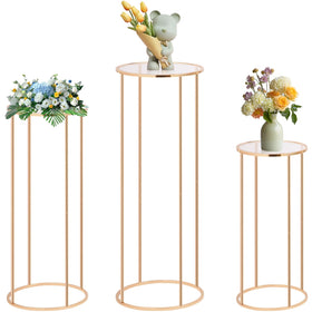 WEITANKG gold cylinder stand assembly for quick setup at events.