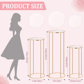 WEITANKG gold cylinder stand height variety creates dramatic displays.