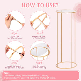WEITANKG gold cylinder stand wedding decor elevates centerpieces.
