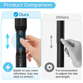 WEIXINHAI tension rod with large anti-slip end caps protecting walls