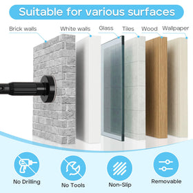 WEIXINHAI tension rod supports heavy curtains and liners