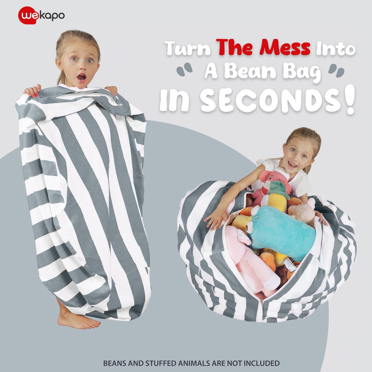 WEKAPO 17-inch zipper for easy kid-friendly access and closing.