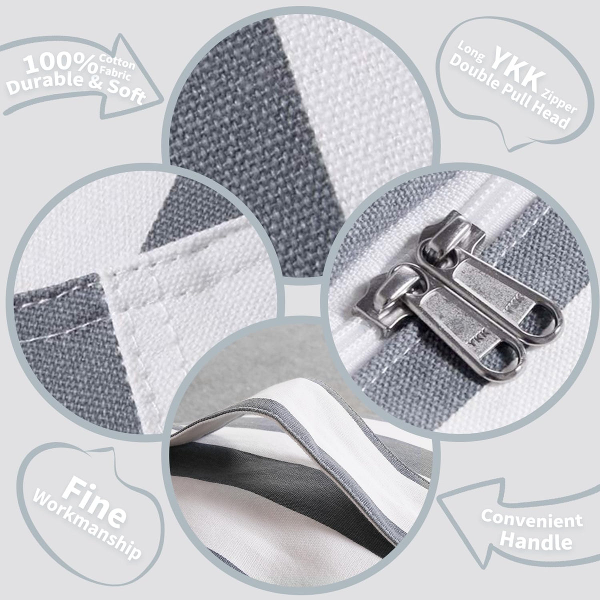 WEKAPO top handle for easy moving of the storage bag.