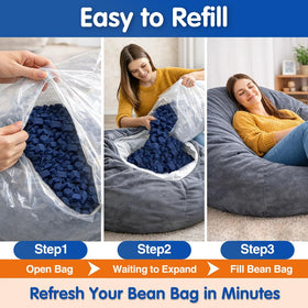 Welacer versatile filling for pillows, cushions, poufs, and more.