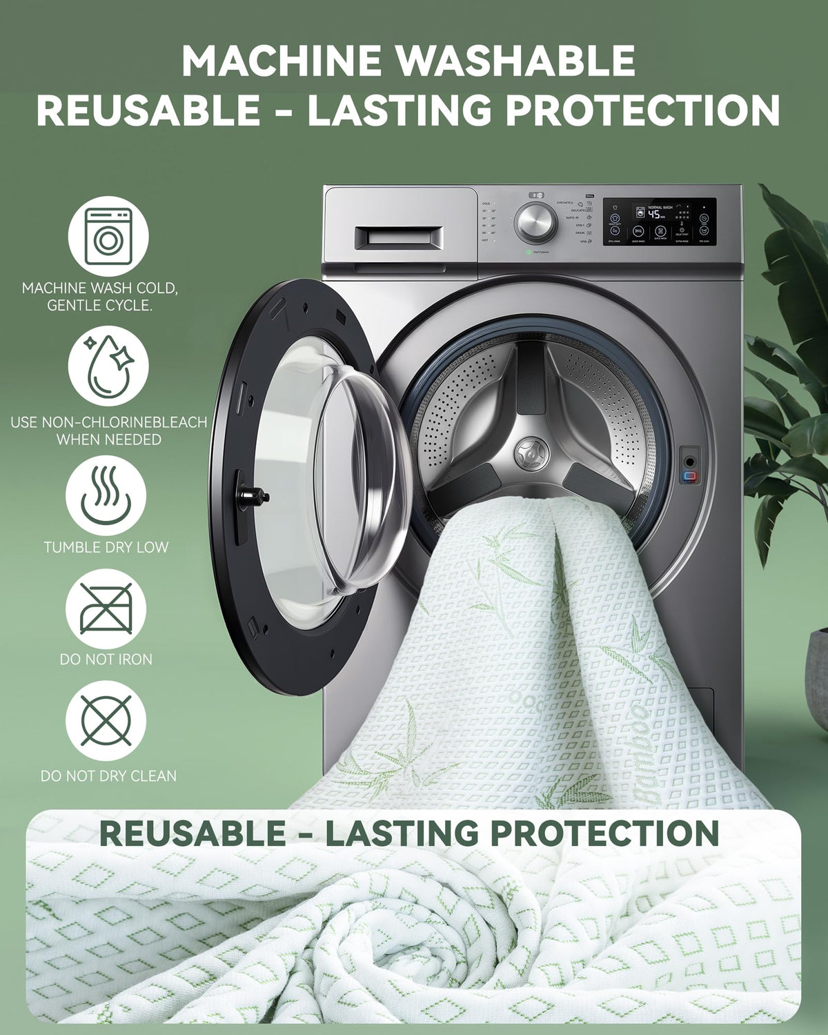 Welfibr machine-washable cover is easy to care for busy households