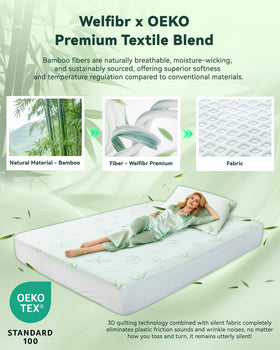 Welfibr skin-friendly fabric provides gentle, comfortable protection for sensitive sleepers