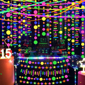 WELITTCON star neon garland with twinkling stars glows overhead.