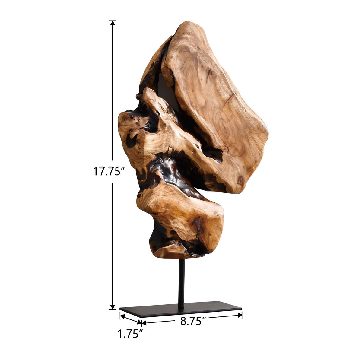 WELLAND cedar sculpture irregular-edge grain adds rustic elegance to any space