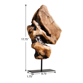 WELLAND cedar sculpture irregular-edge grain adds rustic elegance to any space
