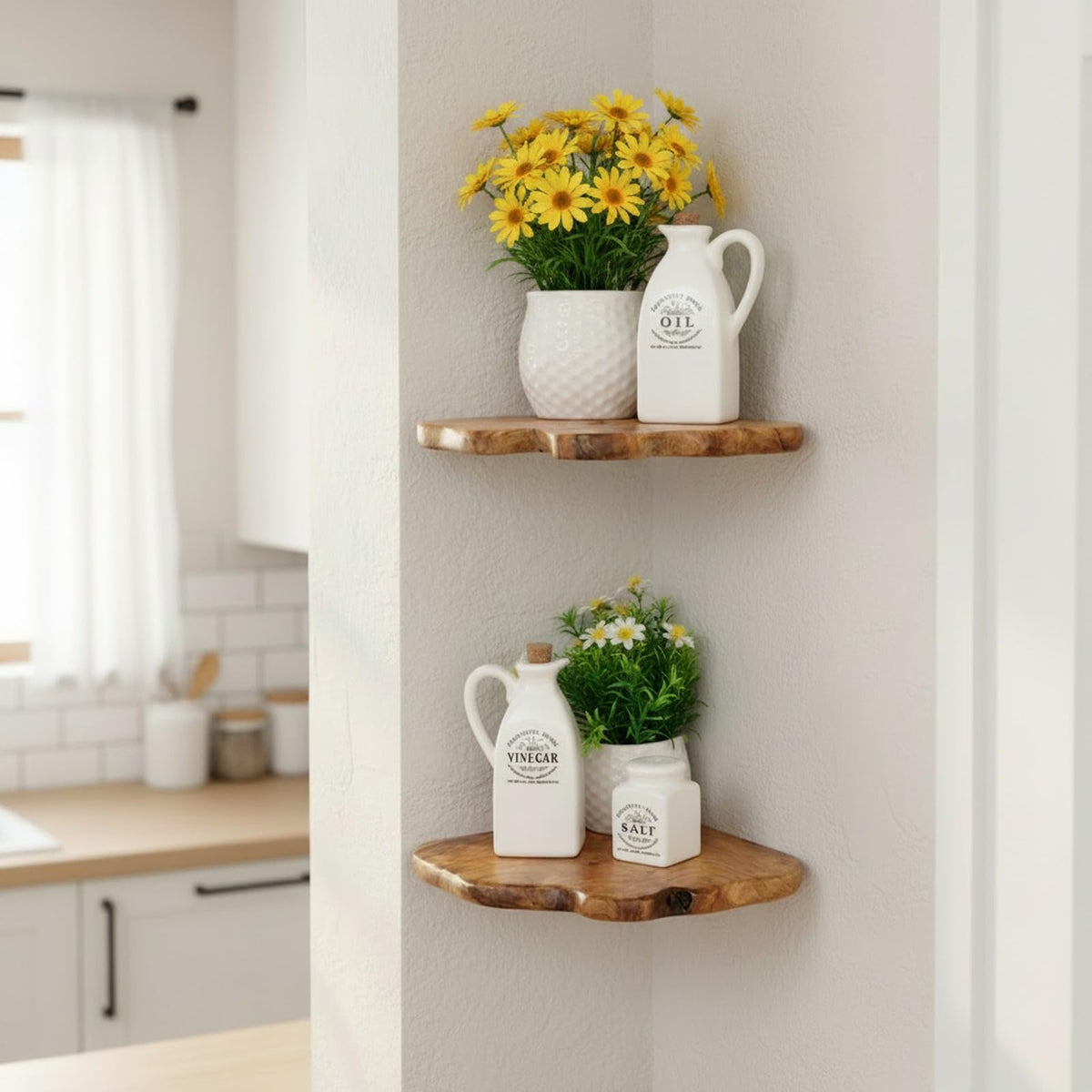 WELLAND corner shelf bathroom storage for towels and toiletries.