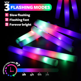 Wellent concert and festival glow sticks create a dynamic neon atmosphere.