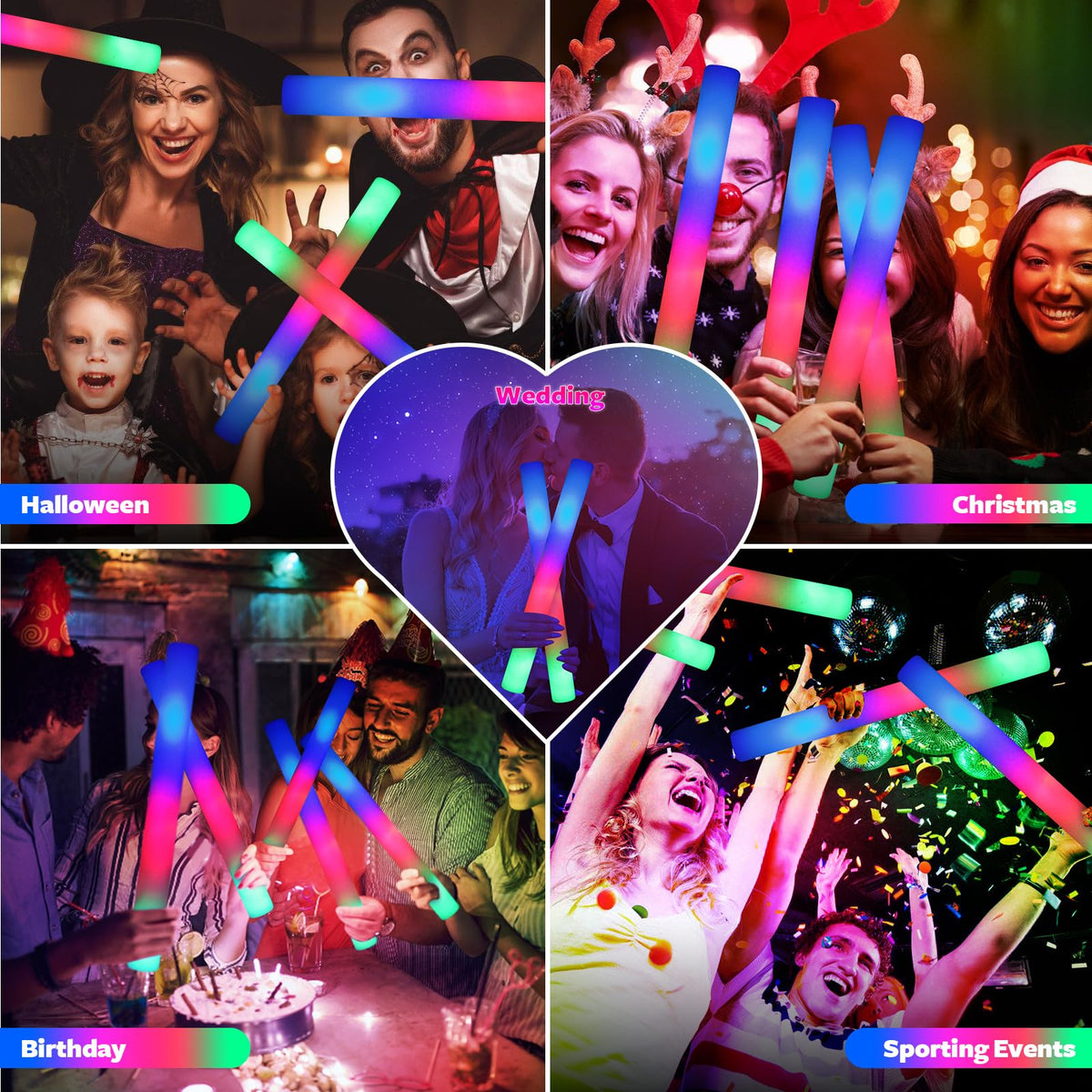 Wellent glow-in-the-dark party supplies boost visibility at festivals and weddings.