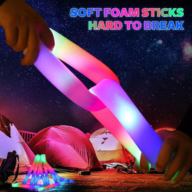 Wellent kid-friendly foam glow sticks for DIY crafts and party favors.