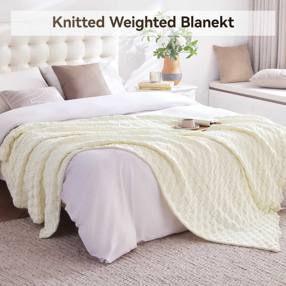 Wellfeel bead-free blanket demonstrates easy care and handling.