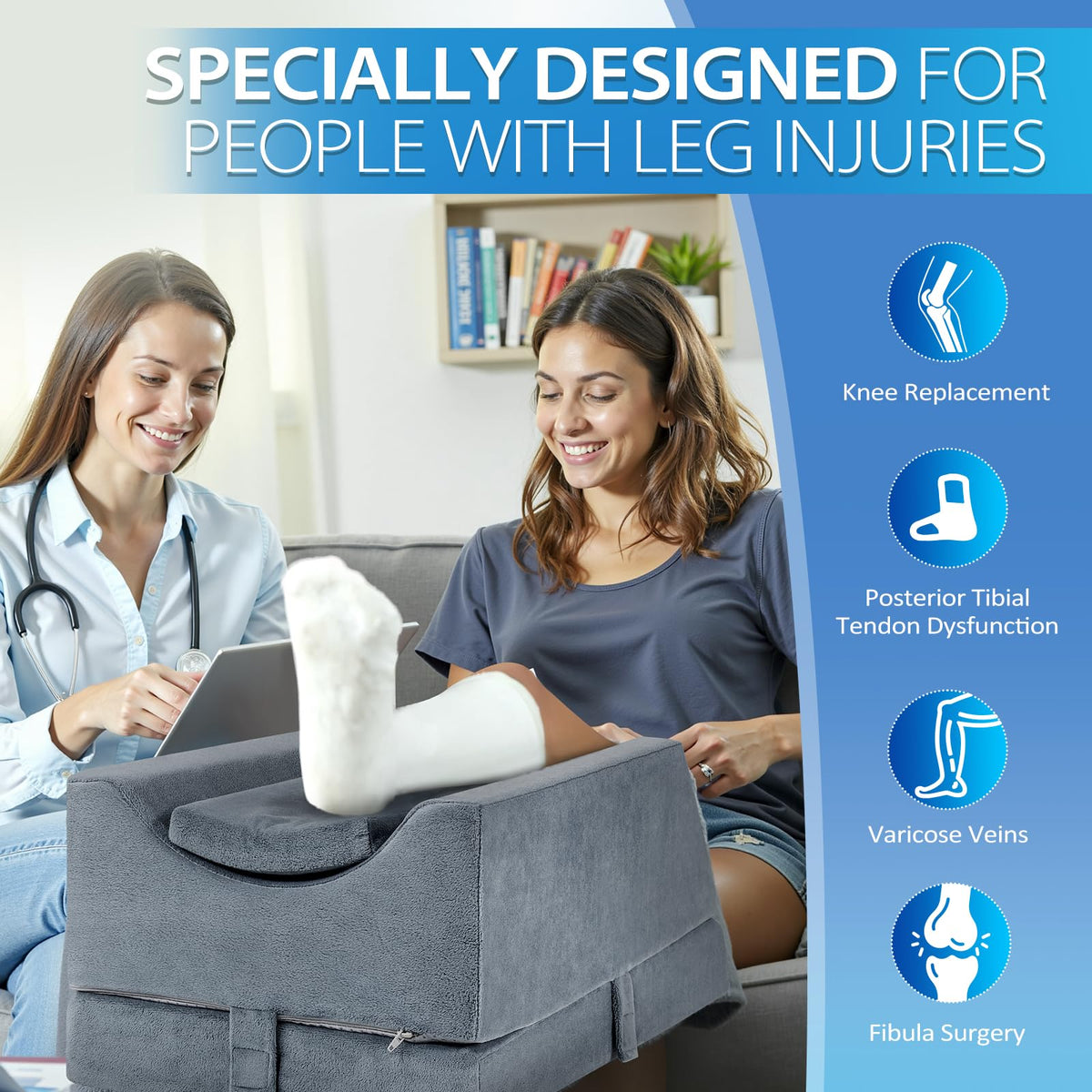 Wellsin bed setup demonstrates comfortable elevation during recovery