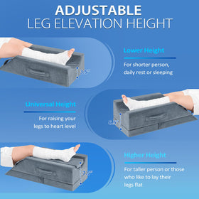 Wellsin insert pad with leg pillow shows height adjustment options