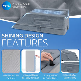 Wellsin removable velvet cover with zipper enables easy cleaning