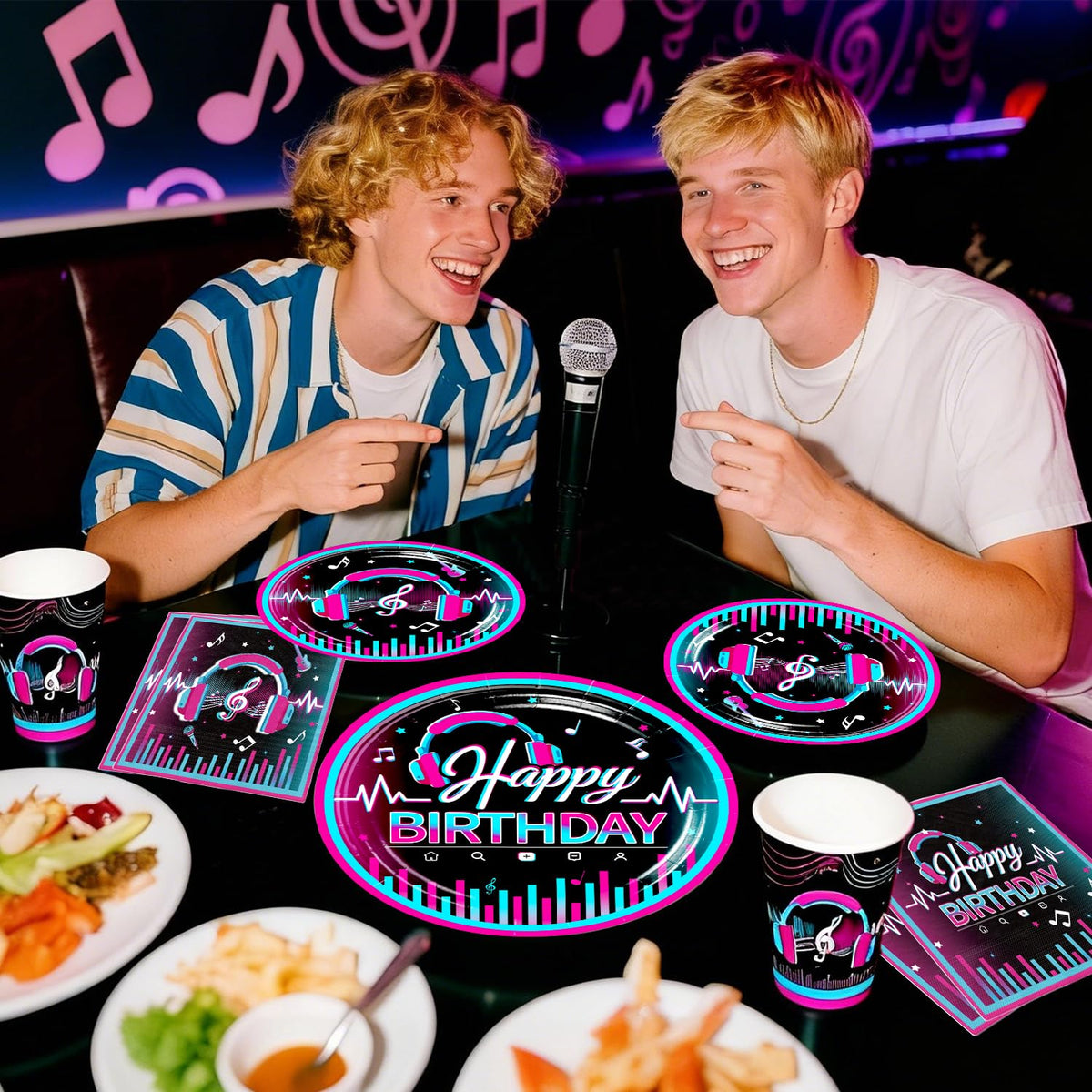 Wellspar cupcake toppers with music motifs decorate treats stylishly.