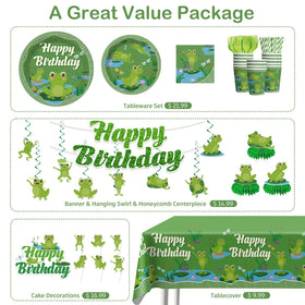 Wellspar frog cake topper crowns the cake with garden vibes.