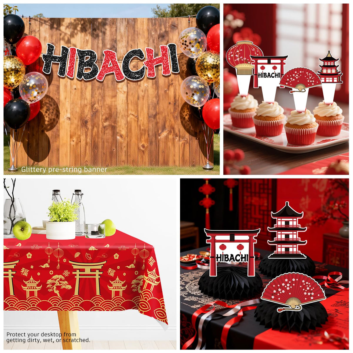 Wellspar hibachi honeycomb centerpieces add dimension and easy setup
