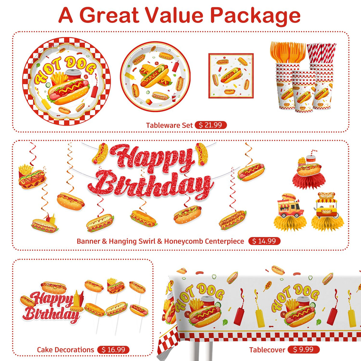 Wellspar hot dog balloons add playful color to the celebration