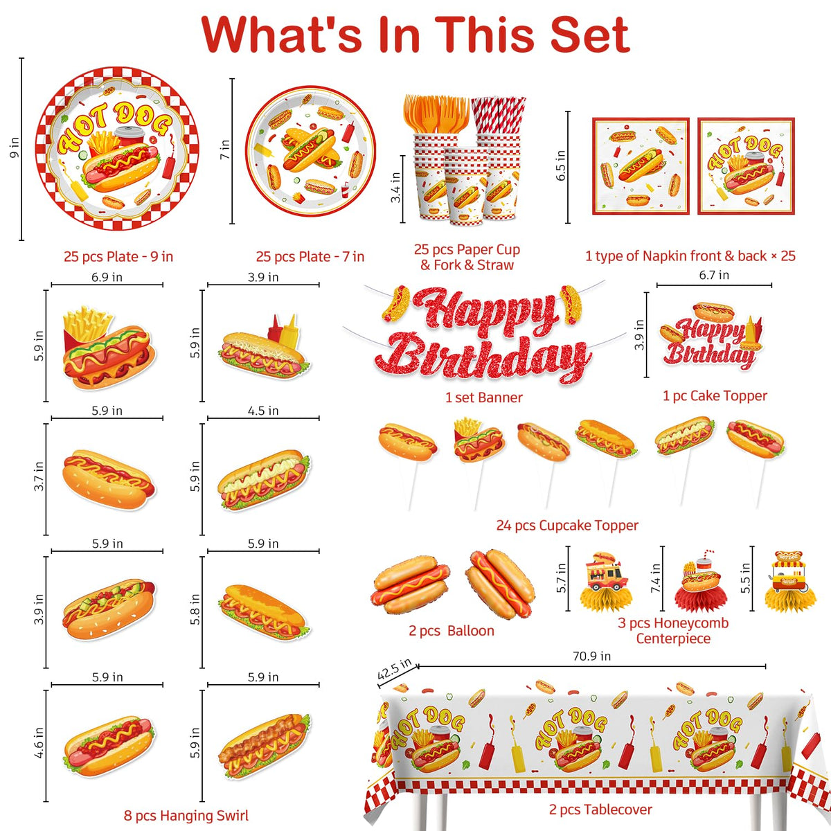 Wellspar hot dog plates cups and napkins for easy serving and clean-up