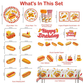 Wellspar hot dog plates cups and napkins for easy serving and clean-up